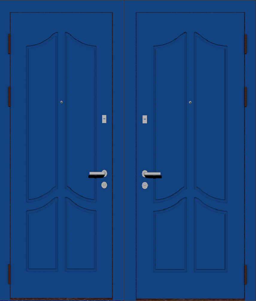 Входная металлическая дверь МДФ эмаль синяя
